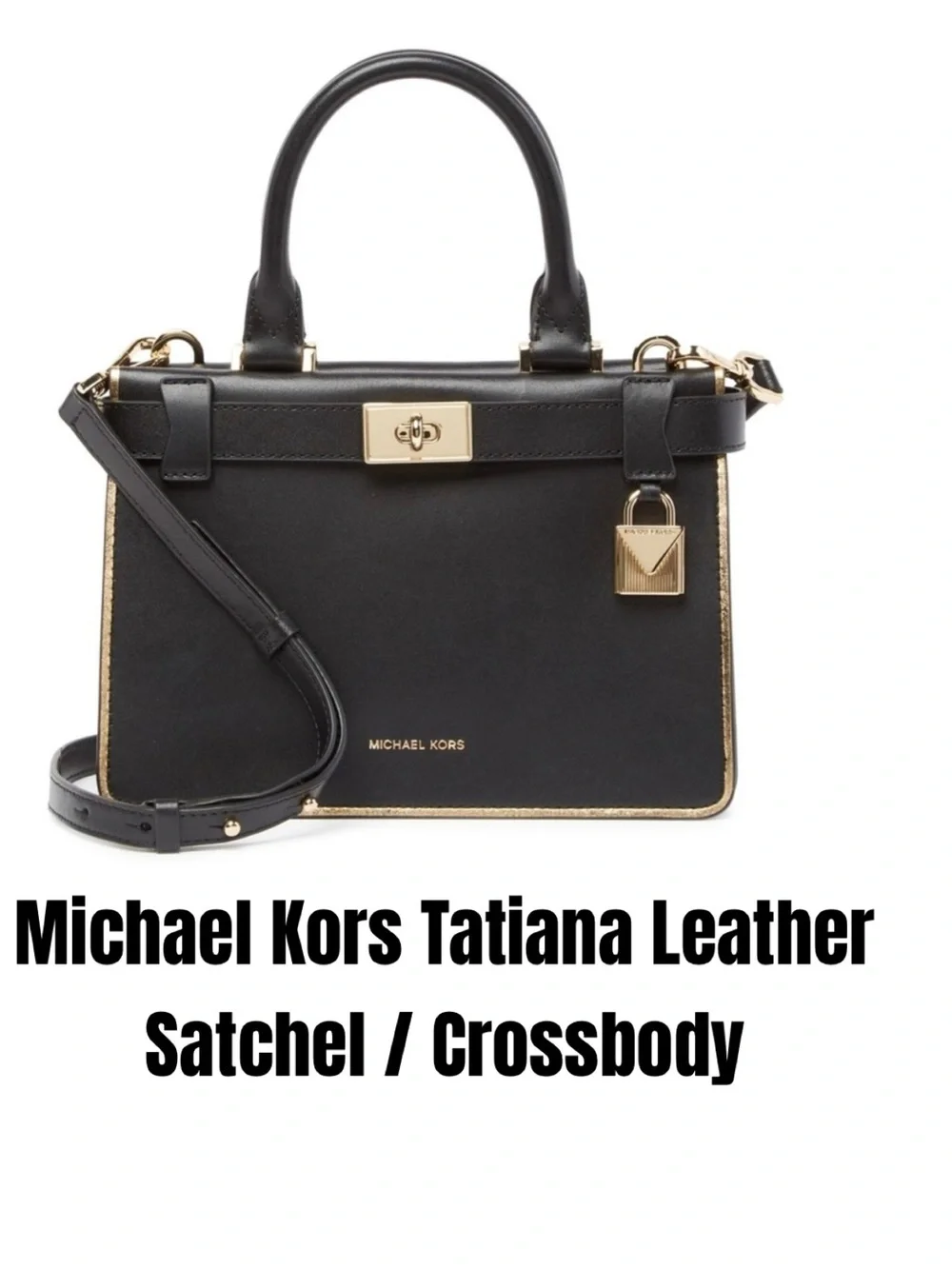 Michael Kors Tatiana Leather Satchel Crossbody